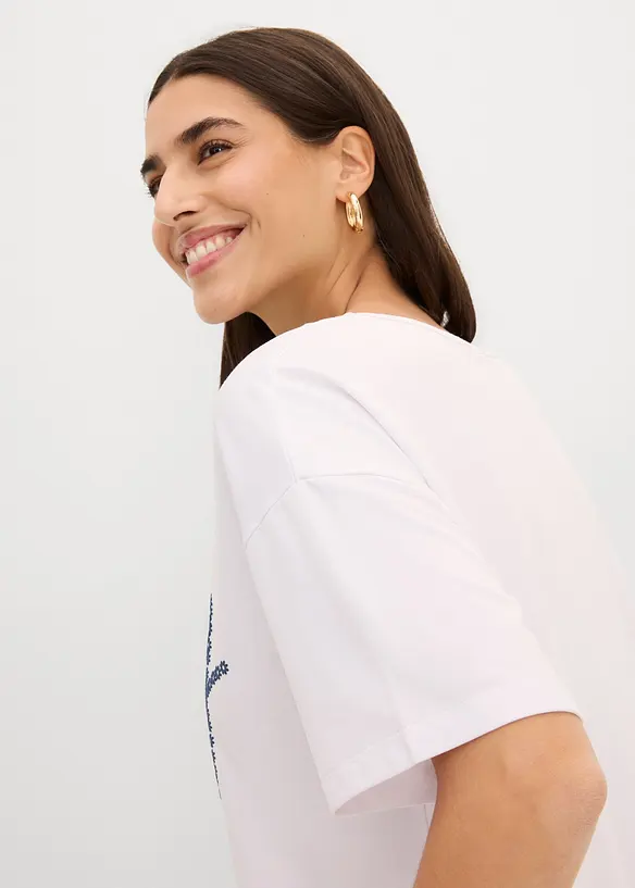 Sweatshirt i lett viskosemiks, bonprix