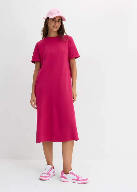 Jerseykjole i formstabilt interlock-materiale med lommer, bonprix