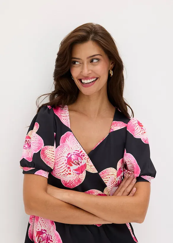 Topp med peplum, bonprix