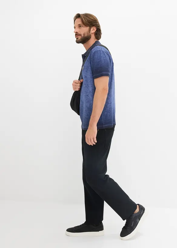 Poloskjorte i vasket look, bonprix