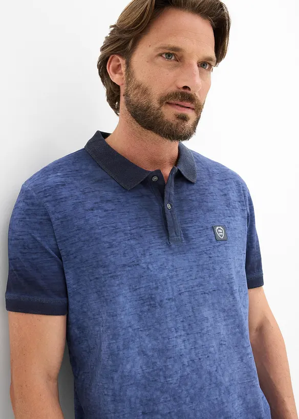 Poloskjorte i vasket look, bonprix