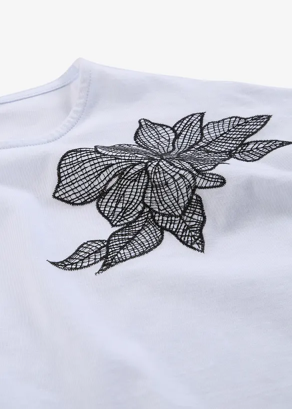 Oversized topp i 100% bomull, bonprix