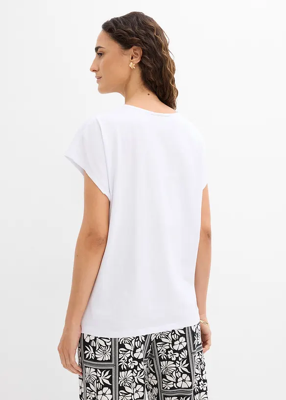 Oversized topp i 100% bomull, bonprix