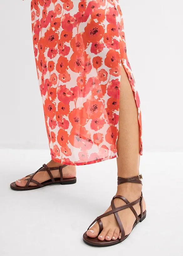 Lang chiffonkjole, bonprix