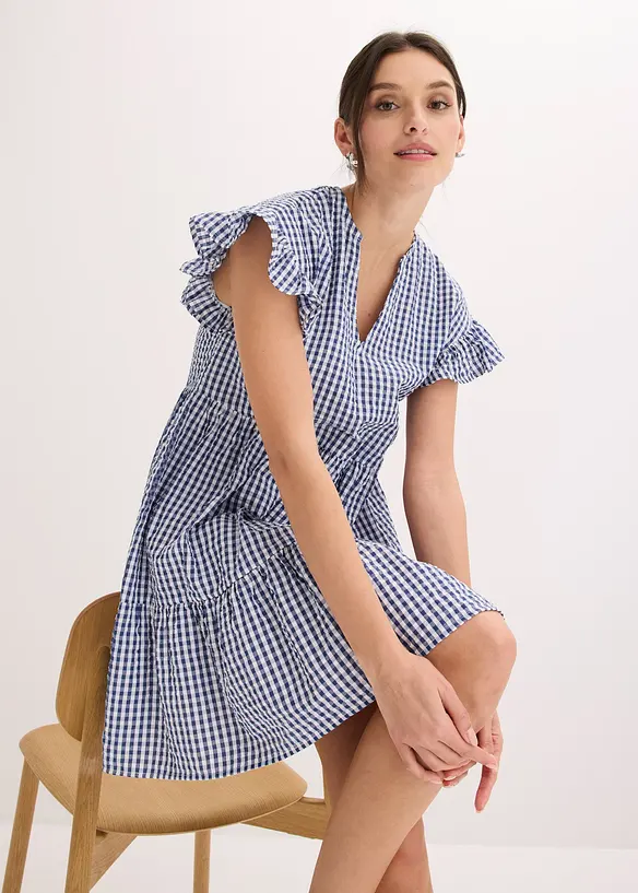 Minikjole i krepp, bonprix