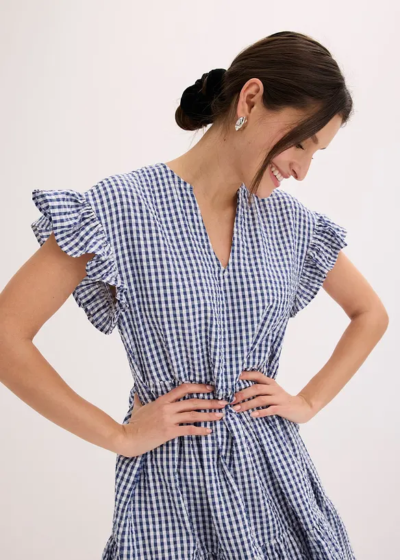 Minikjole i krepp, bonprix