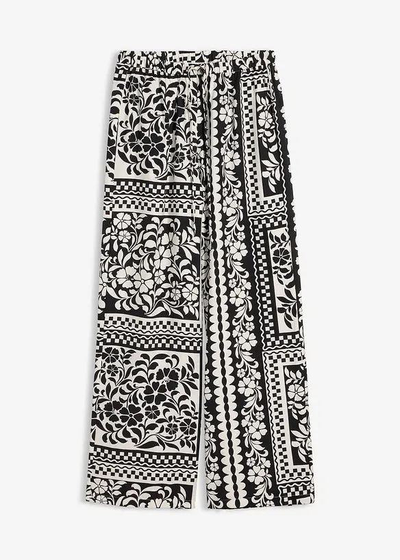 Pull on-bukse i viskosemiks som faller fint, bonprix