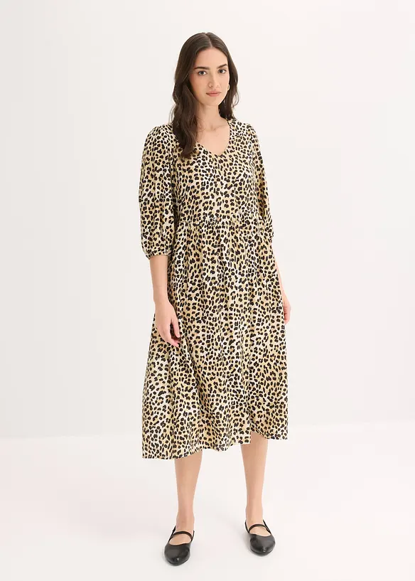 Tunikakjole i lett viskosemiks, bonprix