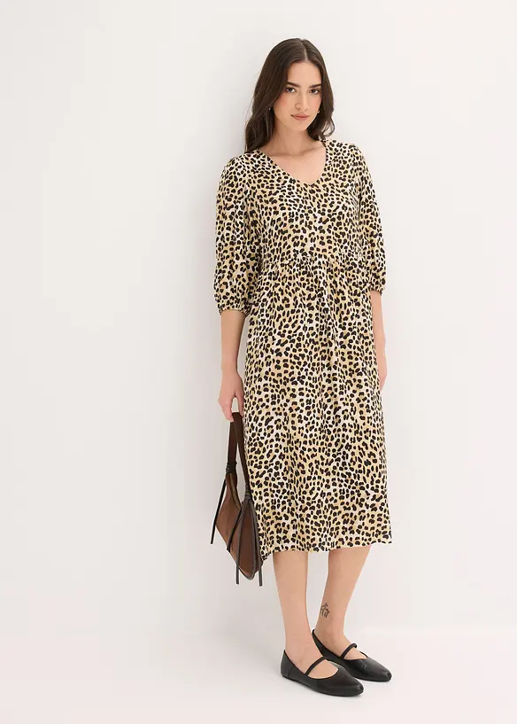 Tunikakjole i lett viskosemiks, bonprix