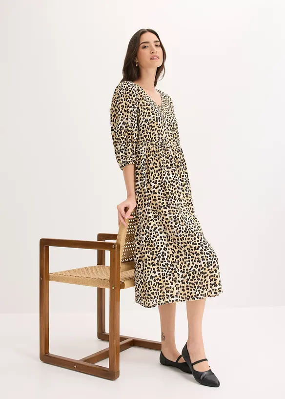 Tunikakjole i lett viskosemiks, bonprix