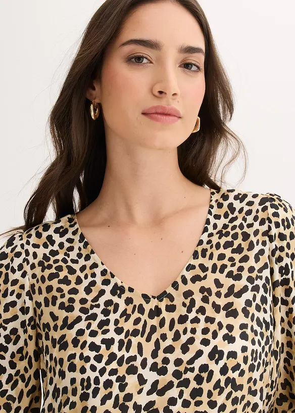 Tunikakjole i lett viskosemiks, bonprix