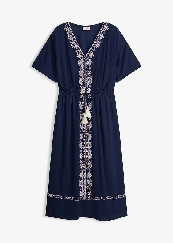 Midikjole i lett viskose, bonprix