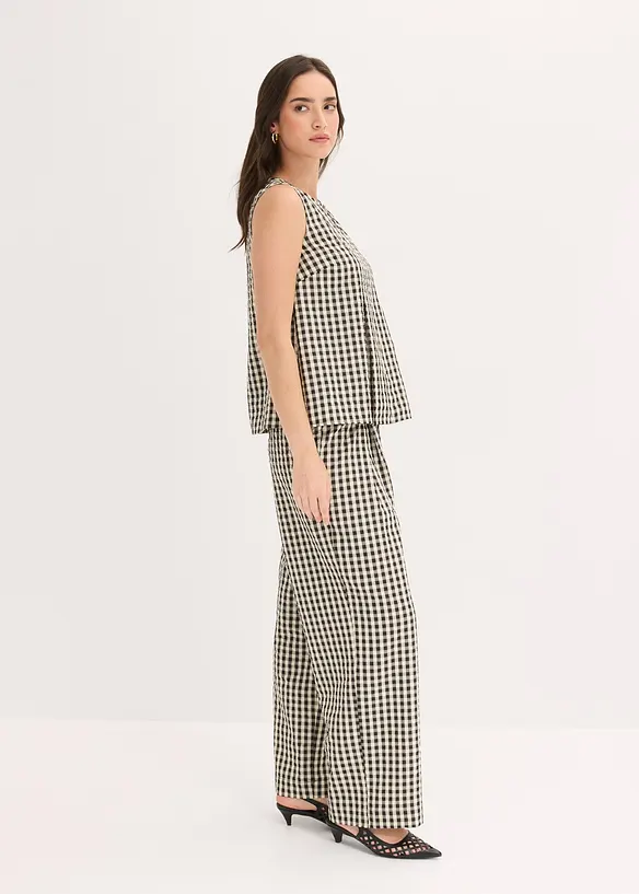 Ermel&oslash;s, rutete bluse, bonprix