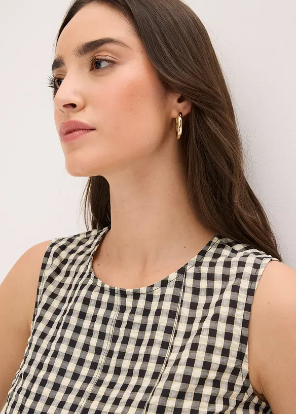 Ermel&oslash;s, rutete bluse, bonprix