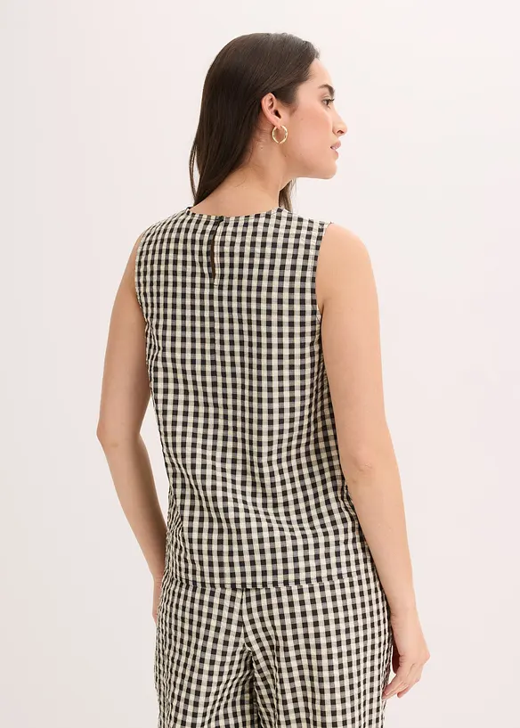 Ermel&oslash;s, rutete bluse, bonprix