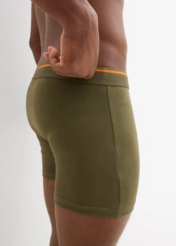 Boksershorts med ben og bomull (3-pack), bonprix
