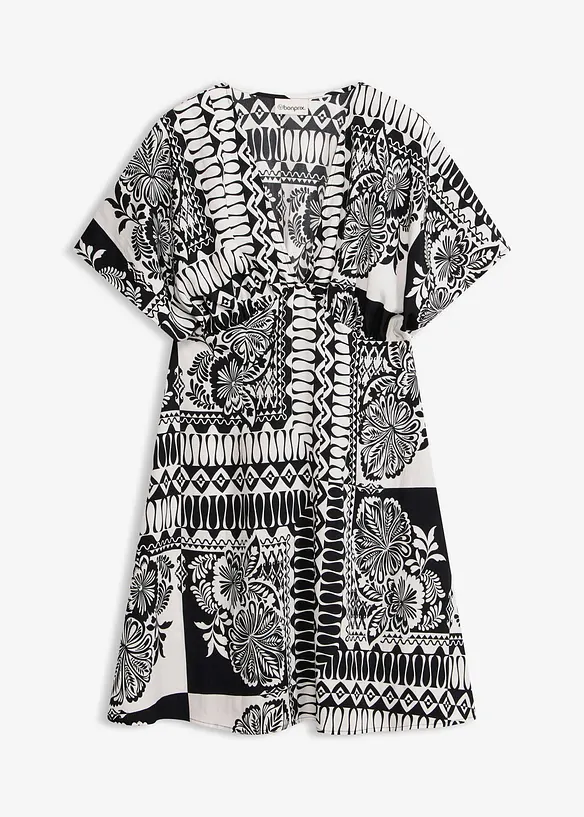 Minikjole med dyp utringning, bonprix