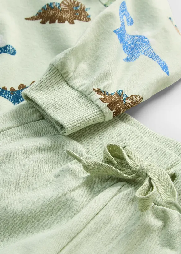 Hettejakke, T-skjorte og joggebukse i 100% &oslash;kologisk bomull (3-delt sett), bonprix