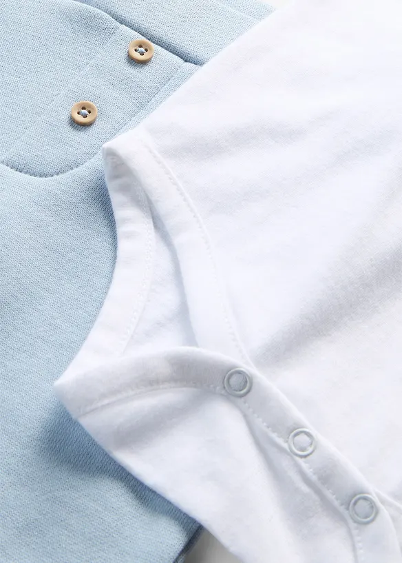 Langermet body og bukse i &oslash;kologisk bomull (2-delt sett), bonprix