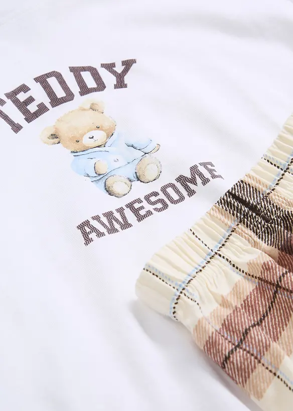 Kort pyjamas i myk bomull, bonprix