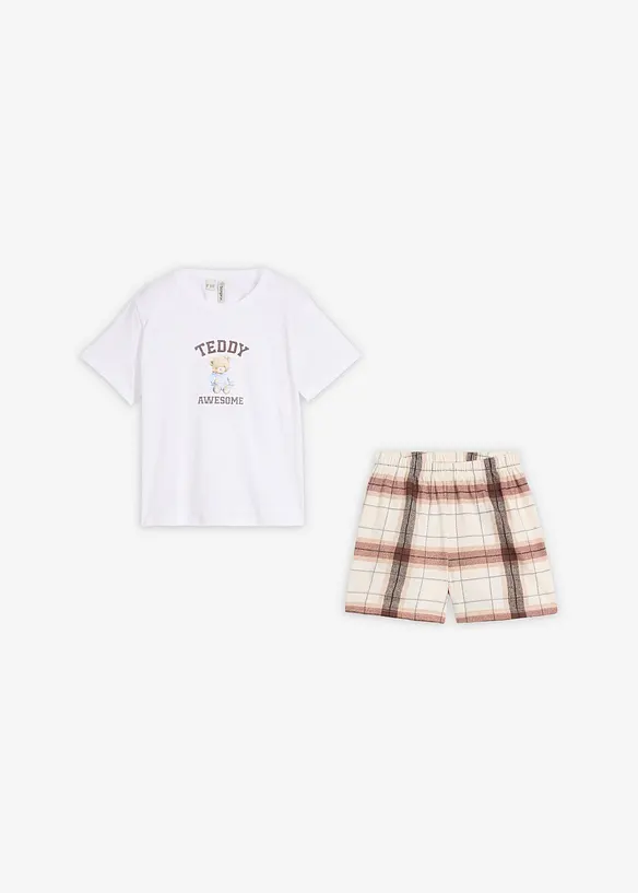 Kort pyjamas i myk bomull, bonprix