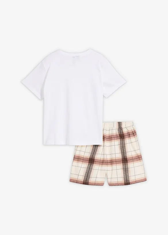 Kort pyjamas i myk bomull, bonprix