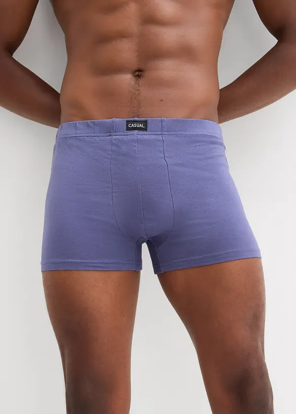 Boksershorts i ettersittende modell med bomull (5-pack), bonprix