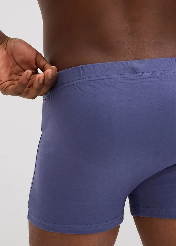 Boksershorts i ettersittende modell med bomull (5-pack), bonprix