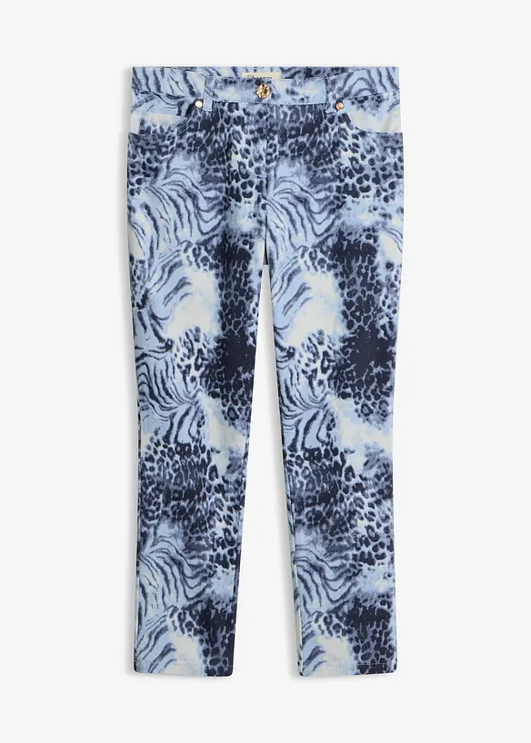 M&oslash;nstret 7/8-bukse med stretch, bonprix