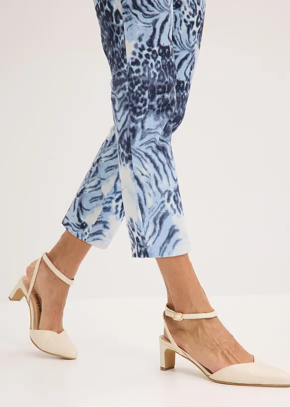 M&oslash;nstret 7/8-bukse med stretch, bonprix