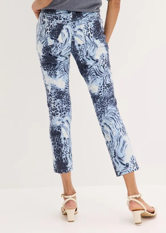 M&oslash;nstret 7/8-bukse med stretch, bonprix