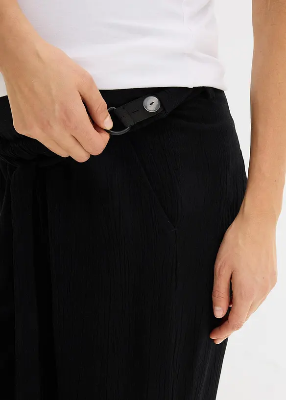 Mammabukse i viskosekrepp, Loose fit, bonprix