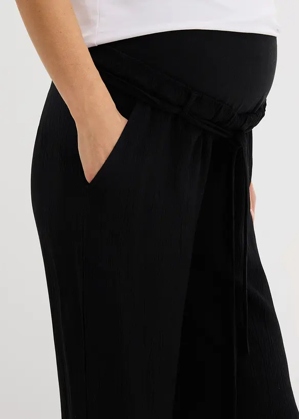 Mammabukse i viskosekrepp, Loose fit, bonprix