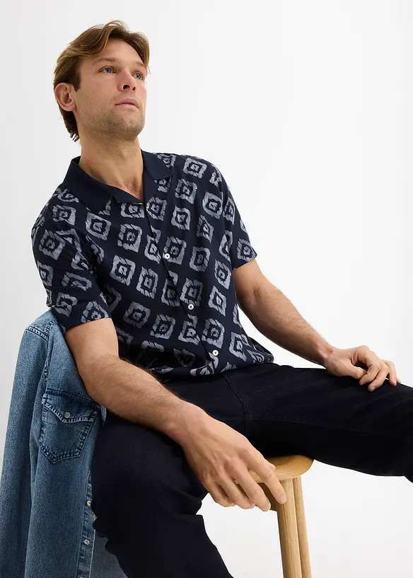 Kortermet skjorte av myk viskose, bonprix