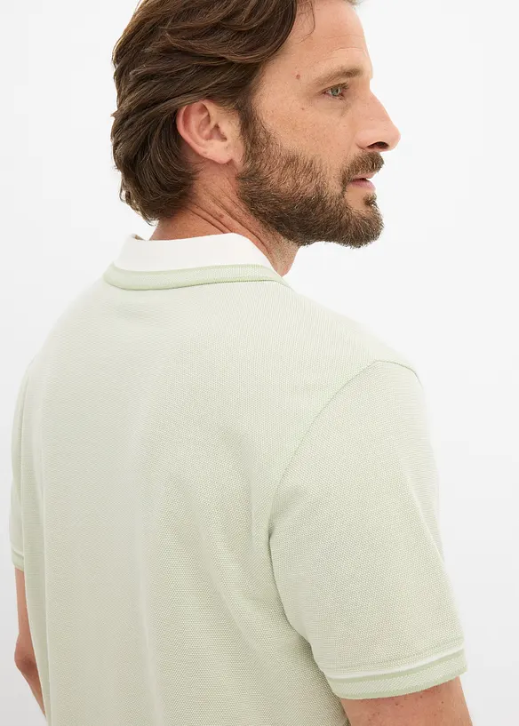 Pik&eacute;-poloskjorte i 100% &oslash;kologisk bomull, bonprix