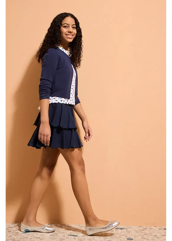 Jeans-bukseskj&oslash;rt av elastisk &oslash;kologisk bomullsmiks, bonprix