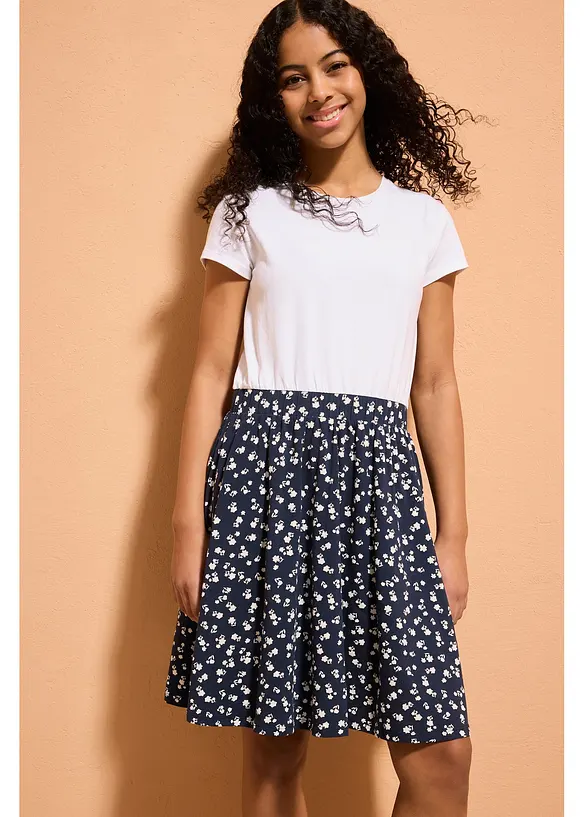 Jerseykjole av elastisk, &oslash;kologisk bomullsmiks, bonprix