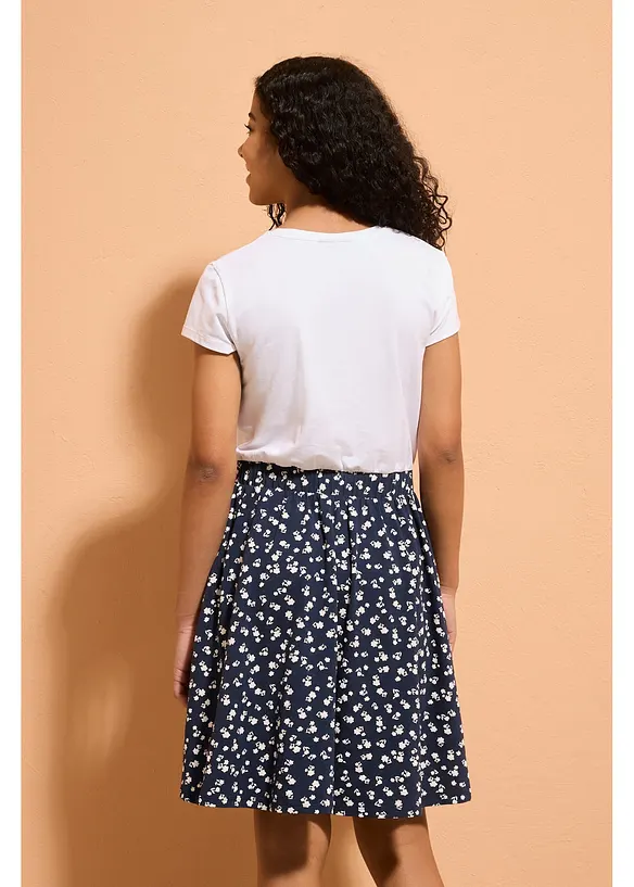 Jerseykjole av elastisk, &oslash;kologisk bomullsmiks, bonprix