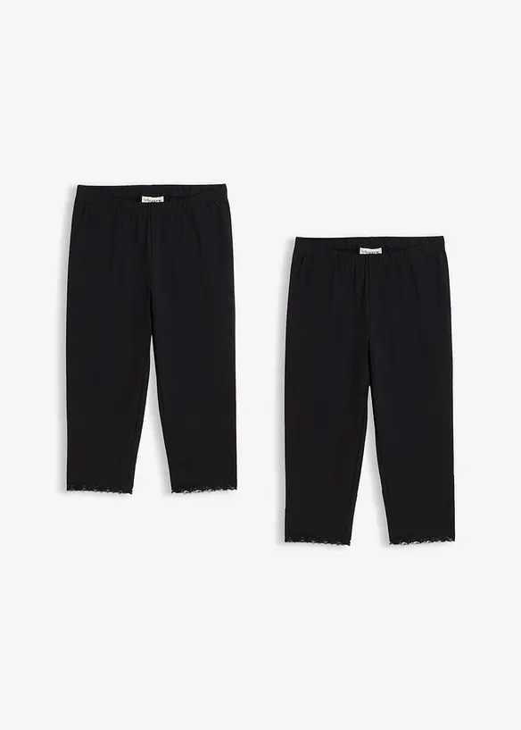 Caprileggings med &oslash;kologisk bomull (2-pack), bonprix
