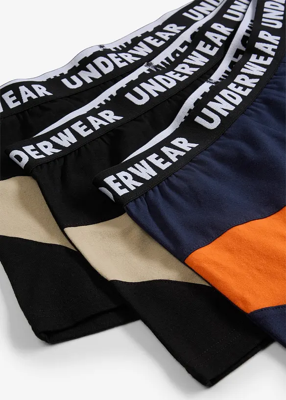 Boksershorts med bomull i ettersittende modell (3-pack), bonprix