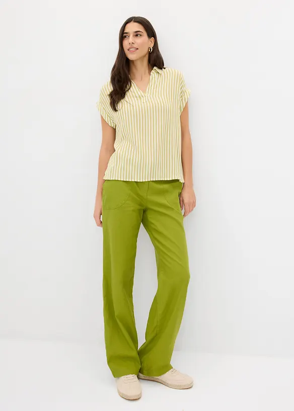 Kortermet bluse i lett viskose, bonprix