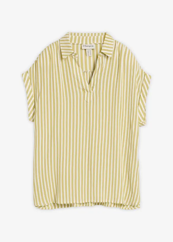 Kortermet bluse i lett viskose, bonprix