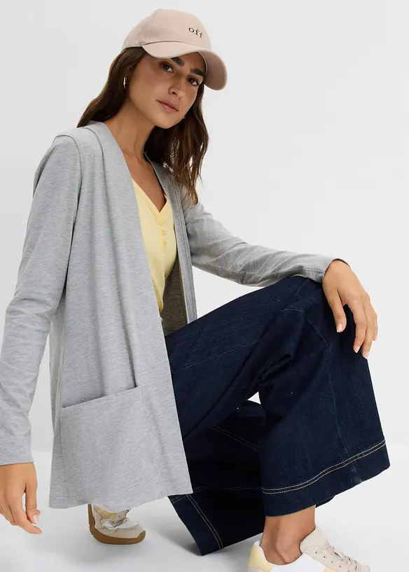 Trikotjakke i myk viskosemiks, bonprix