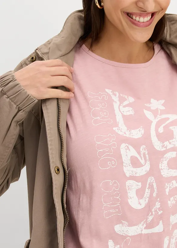 Lang topp i 100% &oslash;kologisk bomull, bonprix