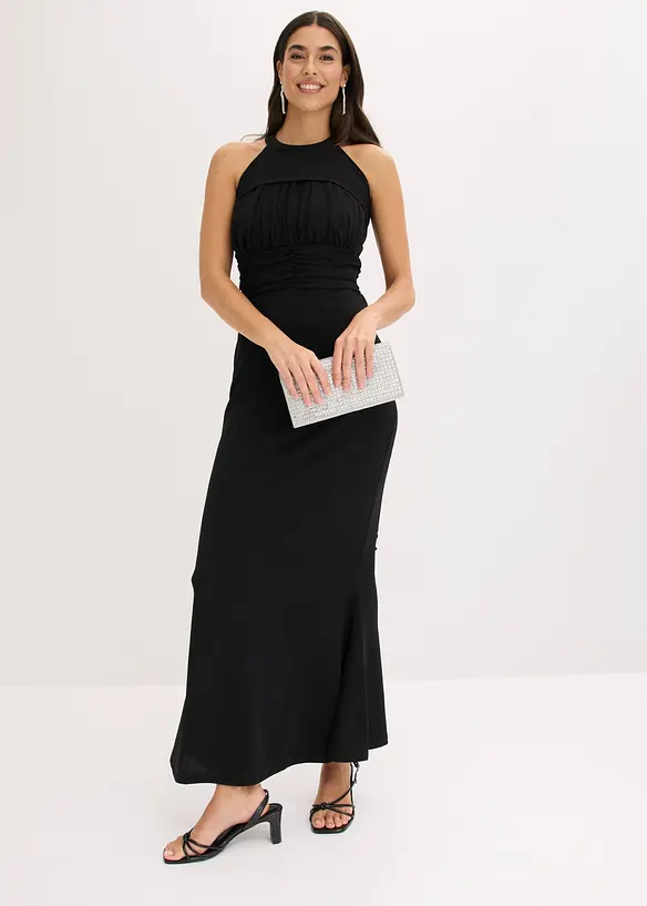 Selskapskjole i strukturert krepp, bonprix