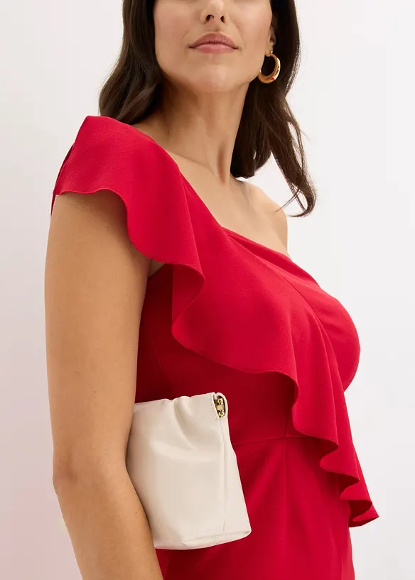 One shoulder-jumpsuit i strukturert krepp, bonprix