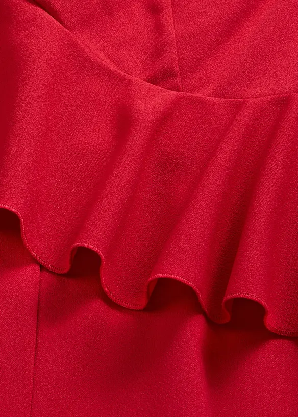 One shoulder-jumpsuit i strukturert krepp, bonprix