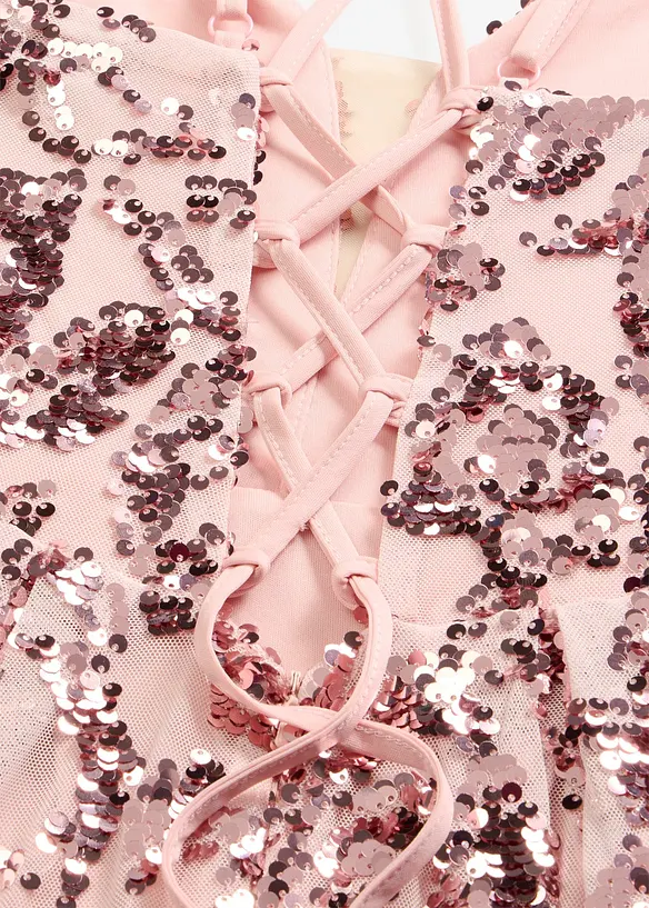 Selskapskjole med paljettbroderier, bonprix