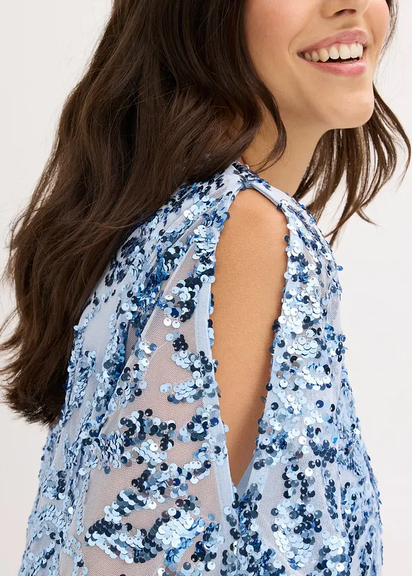 Cocktailkjole paljettcape, bonprix