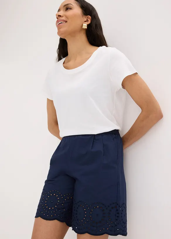Pull on-shorts i 100% bomull, bonprix